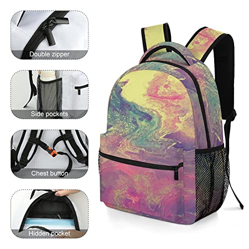 Zaino Da Città Classico Adulto Donna Casual Daypacks Moda Zaino Scuola Elementare Stampa Per Ragazze Ragazzi Fluido Rovente - 3