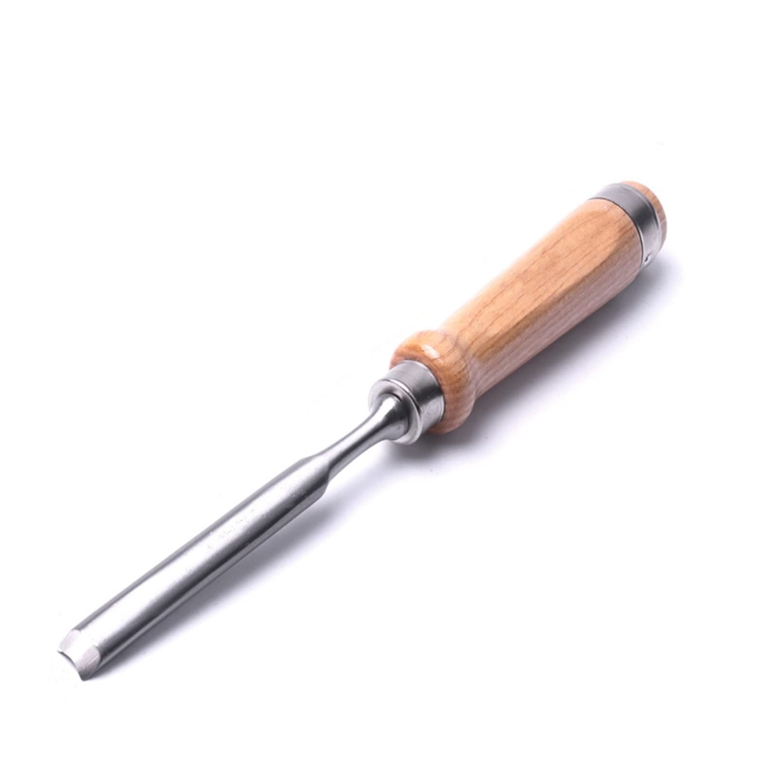 Trwałe dłuto do drewna ze stali chromowo-wanadowej stolarze dłuto do rzeźbienia DIY płaskie/półokrągłe dłuto do obróbki drewna (rozmiar: 12 mm-płaskie dłuto) (25 mm)