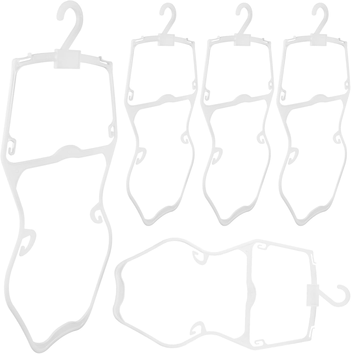 Toyvian 5pcs Plastic Clothes Hangers Set for Clothes Suit Hangers for Boys for Closet Organization