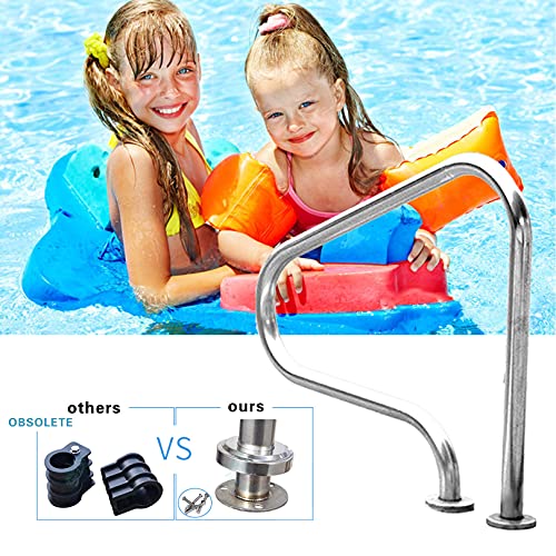 Barandal para piscina de acero inoxidable 304 pulido miniatura 3