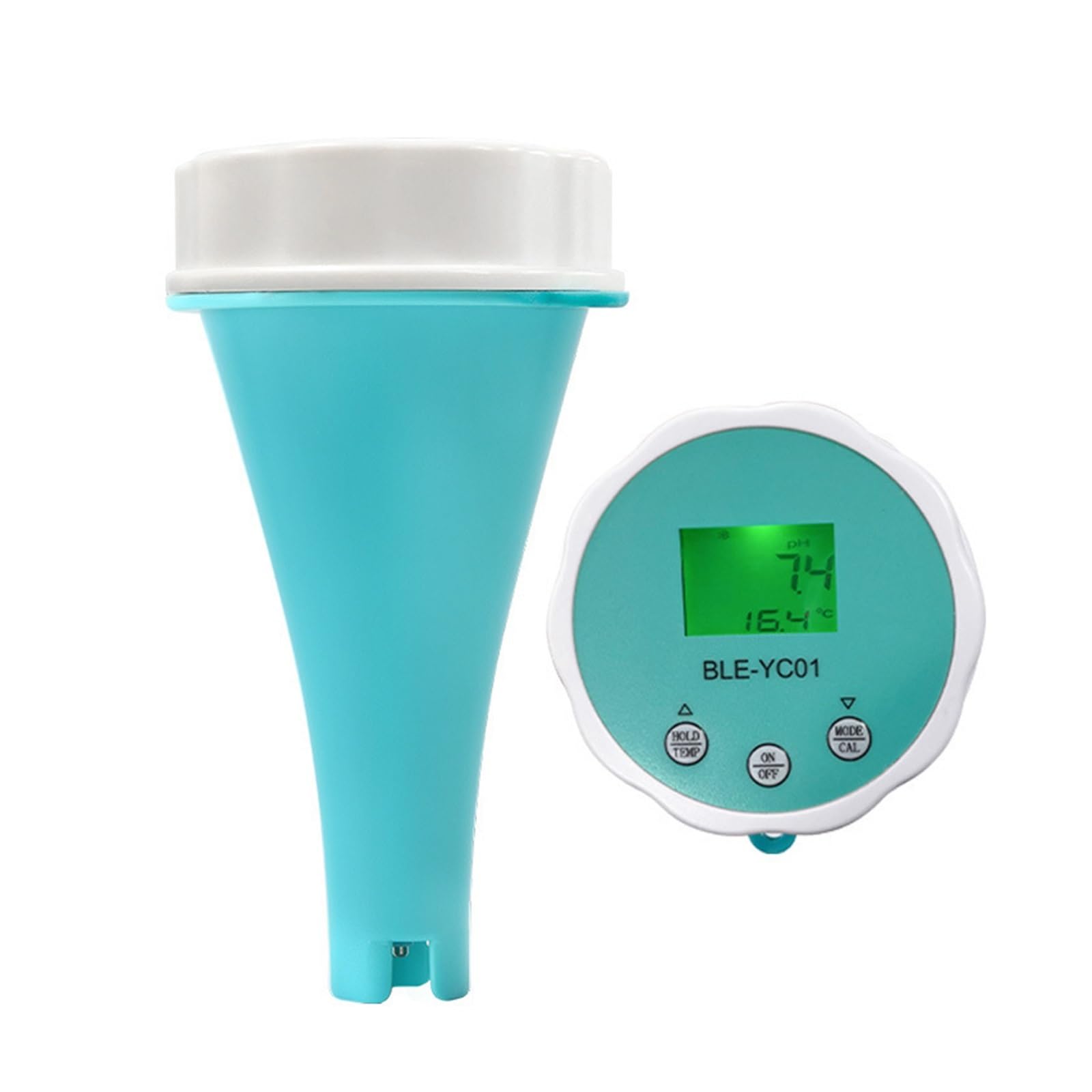 Monitor intelligente della qualità dell'acqua Bluetooth 6 in 1, tester del cloro temperatura PH ORP EC TDS for piscina,Alta precisione