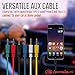 AxcessAbles 1/8 (3.5mm) TRS to 1/8 (3.5mm) TRS Balanced Minijack Stereo Patch Cables| Headphone Jack|1/8 aux Cable Bundle| 3.5mm Stereo Aux Audio Cables Multi-Color 6-Pack (3ft)