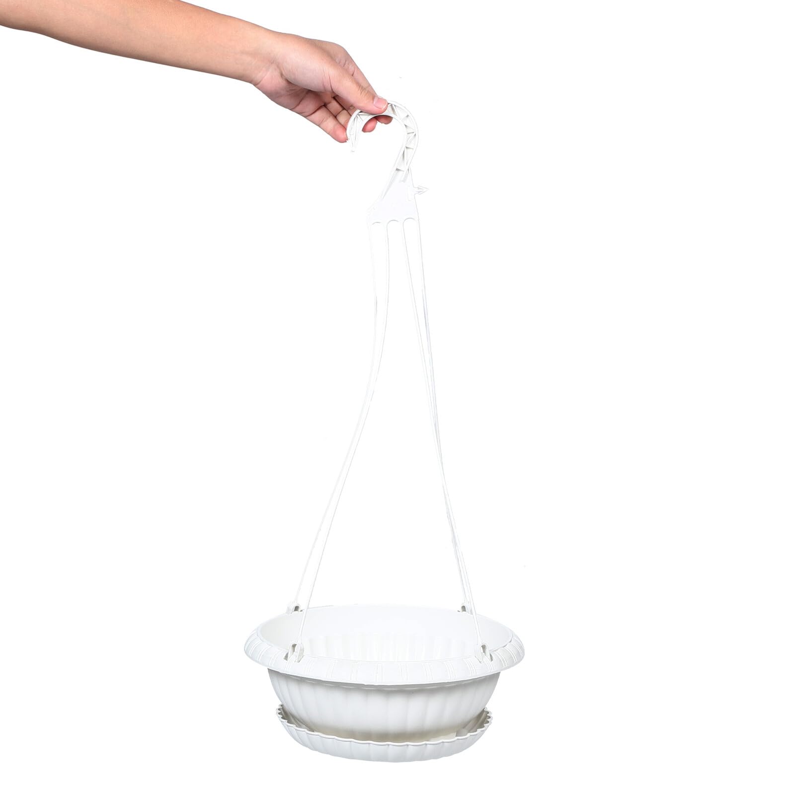 YARNOW 2 Vasi Sospesi per Piante da Esterno con Ganci e Sottovasi Fioriere Decorative da Appendere per Balconi e Finestre Plastica Riutilizzabile Salvaspazio per Interni ed Esterni