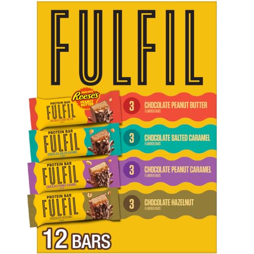 FULFIL Best Sellers Protein Bars Variety Pack, 15g Protein, 12 Count