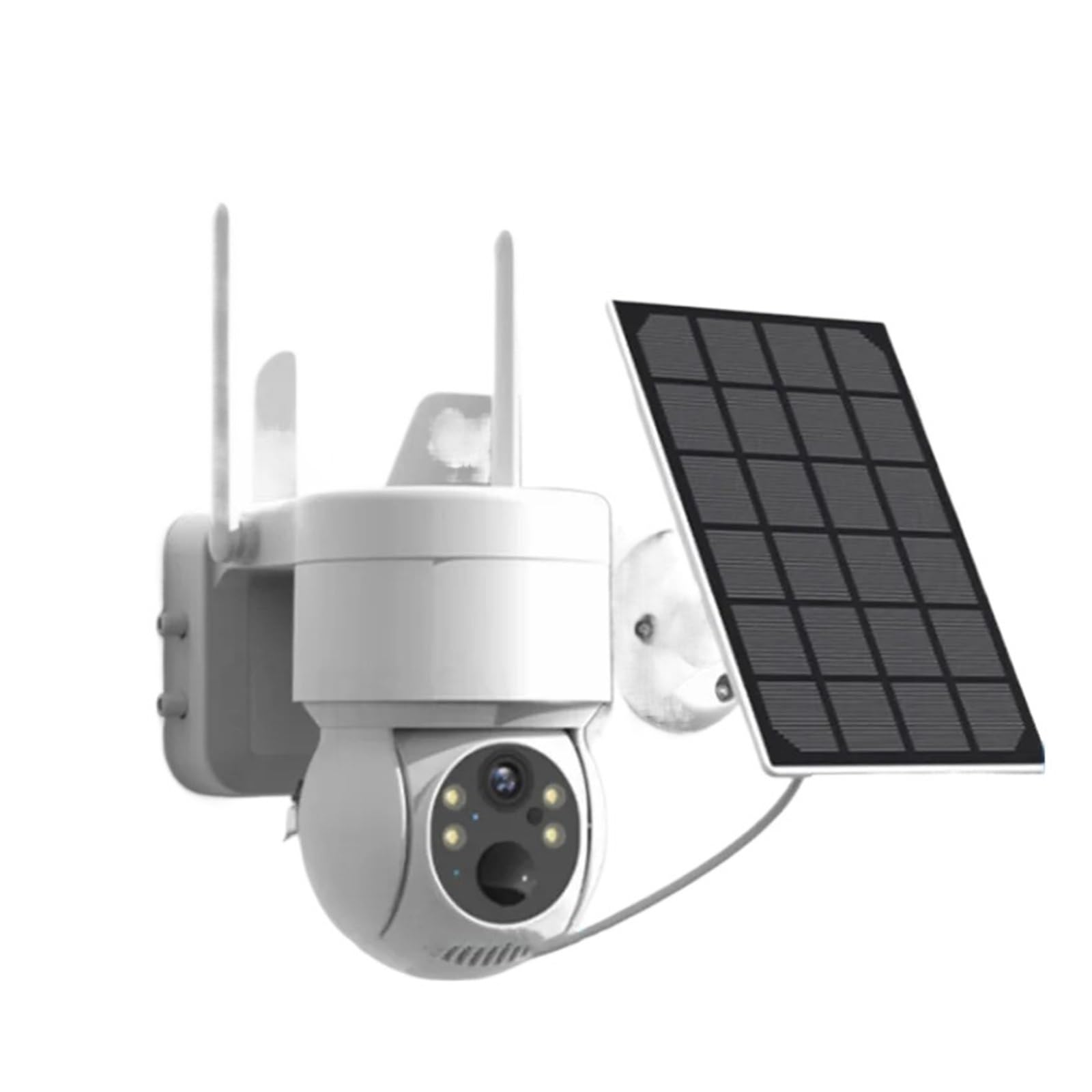 Camera Surveillance, Caméra Solaire PTZ 4MP caméra de sécurité Solaire sans Fil CCTV Batterie extérieure caméra IP PTZ Rechargeable avec Panneau Solaire,Sécurité, Antivol(WiFi Camera Only)