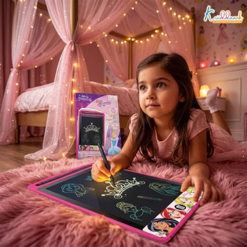 Image of Princess LCD Tablet, 8.5 Inch Electronic Drawing Pad & Tablet for Kids, Rewritable LCD Board, Toddler Travel Slate for Girls, Birthday Gift for 3 4 5 6 7 8 9 Year, Princess Theme Color