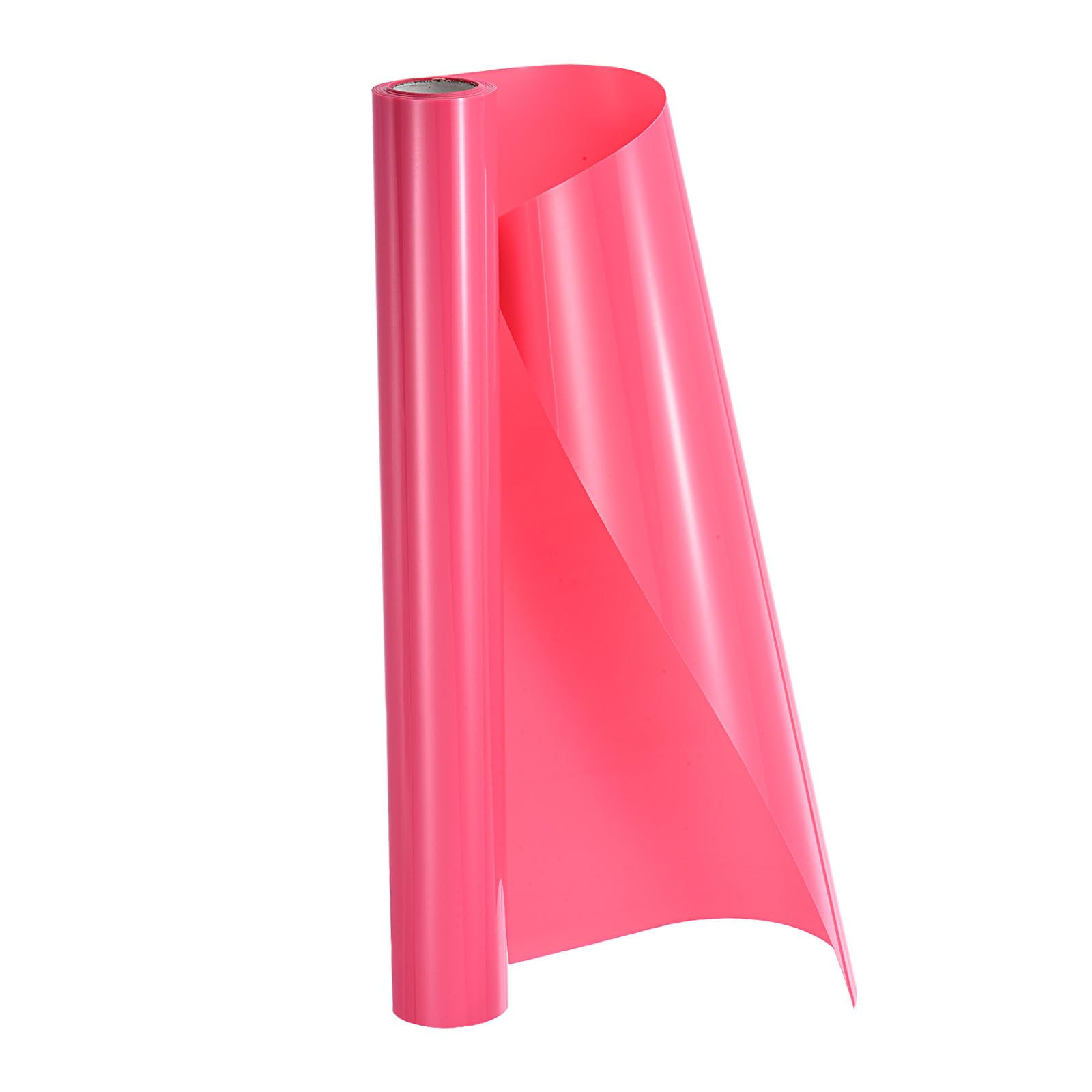 sourcing map HTV Heat Transfer Vinyl 12" x 8.5ft Roll PVC Fluorescent Pink Iron on Vinyl for All Cutter Machine, Easy to Cut & Weed