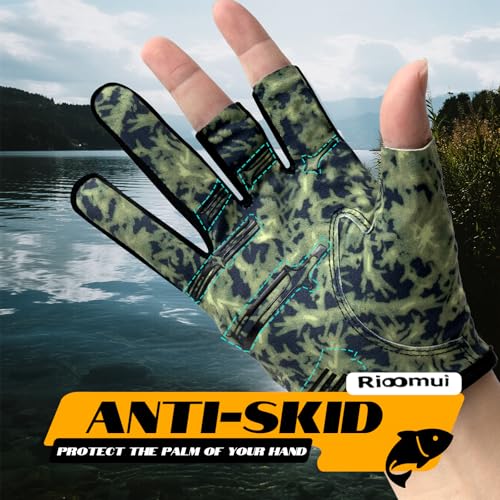 Rioomui 3-Cuts Fishing Gloves Men, Lightweight Breathable Anti-Slip Kayak Gloves Women for Kayaking, Sailing,Paddling,Rowing Enhanced Grip and Comfort - image 7
