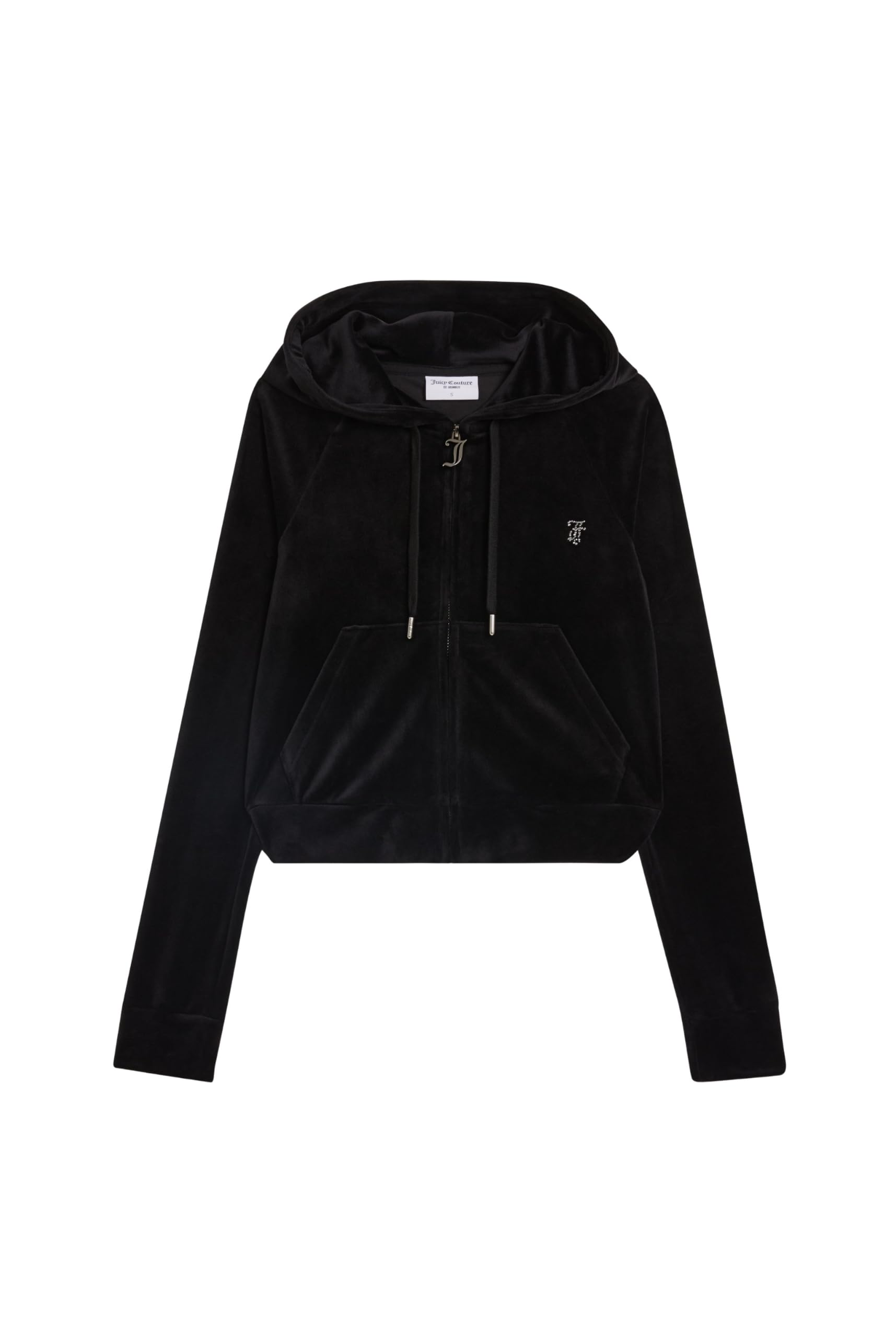 Juicy Couture Madison Hoodie Kapuzensweatjacke, Sweatjacke mit Kapuze und Reißverschluss aus Velour in Verschiedenen Farben Felpa con Cappuccio Donna (Pacco da 1)