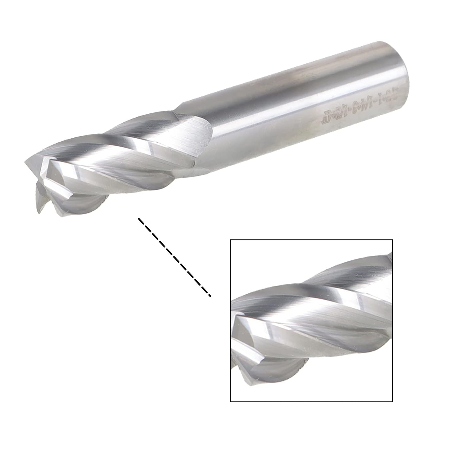 kimllier 5/8 Inch 4 Flute Helix Carbide Square End Mill 30 Degree Helix Angle Fit for Aluminum Cut Non-Ferrous Metal Upcut CNC Spiral Router Bit