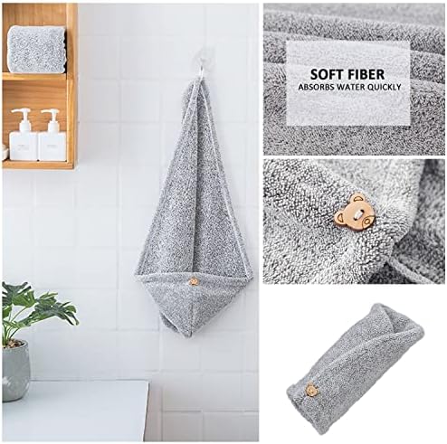CQQNIU 2pcs Super Absorbent Quick Dry Microfiber Hair Towel Cover Soft with Button Fix for Women Long Hair Wet Hair Wrap Hair Towel Quick Dry Bandana