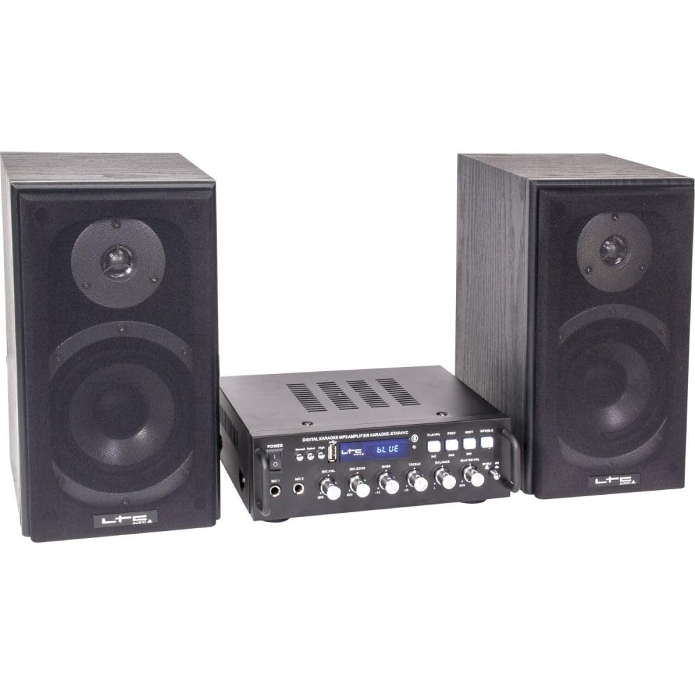 Ltc Ibiza Karaoke-Star4 Set USB Impianto Audio Completo, nero