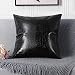 OTOSTAR Krokodilmuster PU-Leder Kissenbezug Dekorativen Wasserdicht Kissenhülle Moderne Minimalist Kissen Fall für Sofa Schlafzimmer Balkon Garten 45x45cm Schwarz