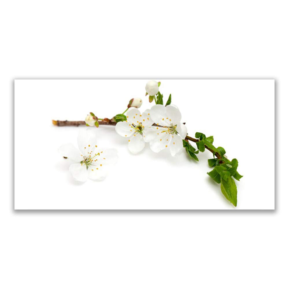Tableau en Verre Trempé 140x70cm Tulup Impression Nature Fleur Décoration Murale Moderne