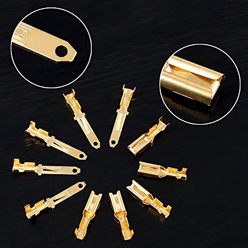 Glarks 580pcs 2,8 mm Pitch 2 3 4 6 9-Pin Draht Stecker Gehäuse Terminal, männlich & Weiblich Stecker Gehäuse und Pin Header Crimp Draht Terminals Anschluss Sortiment Kit für Motorrad, Auto, Boote