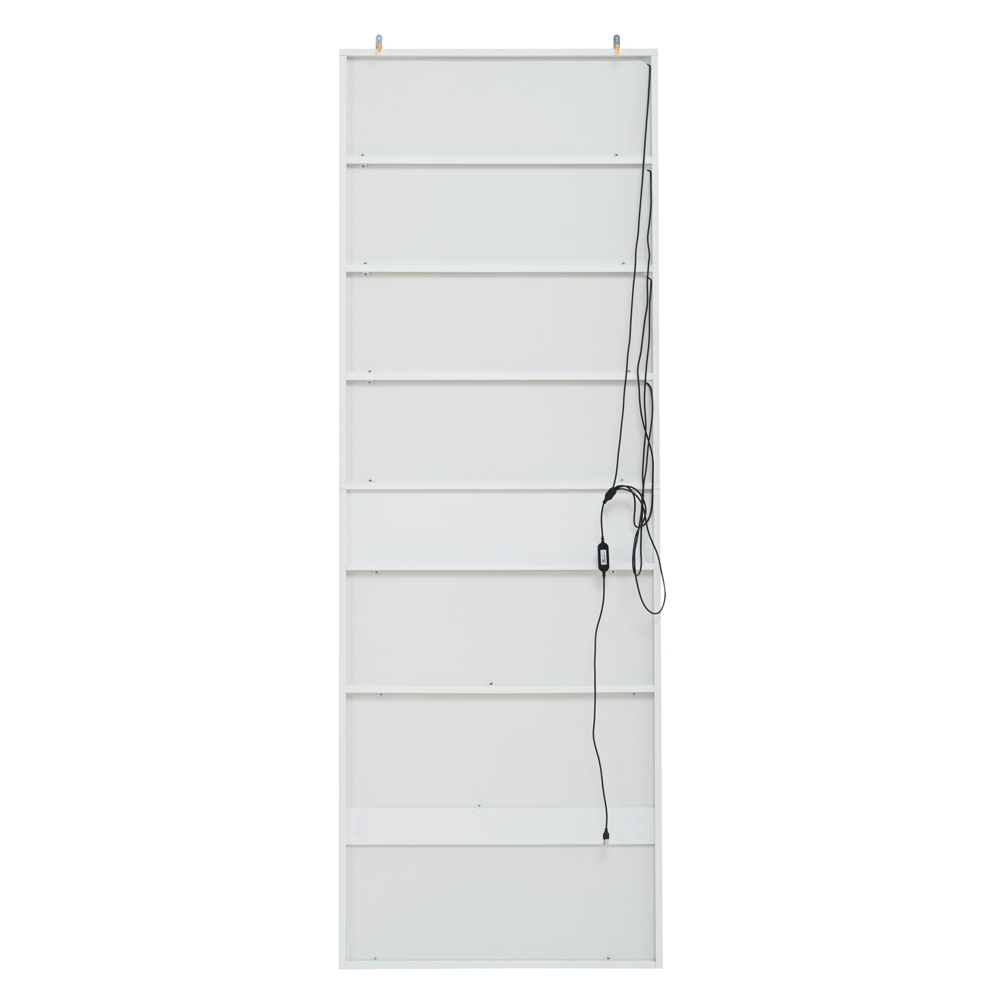 Vitrina de 70 x 30 x 200 cm, con cajones y armarios, armario alto con plataforma de almacenamiento abierta, estantería para libros, vitrina de pie, color blanco