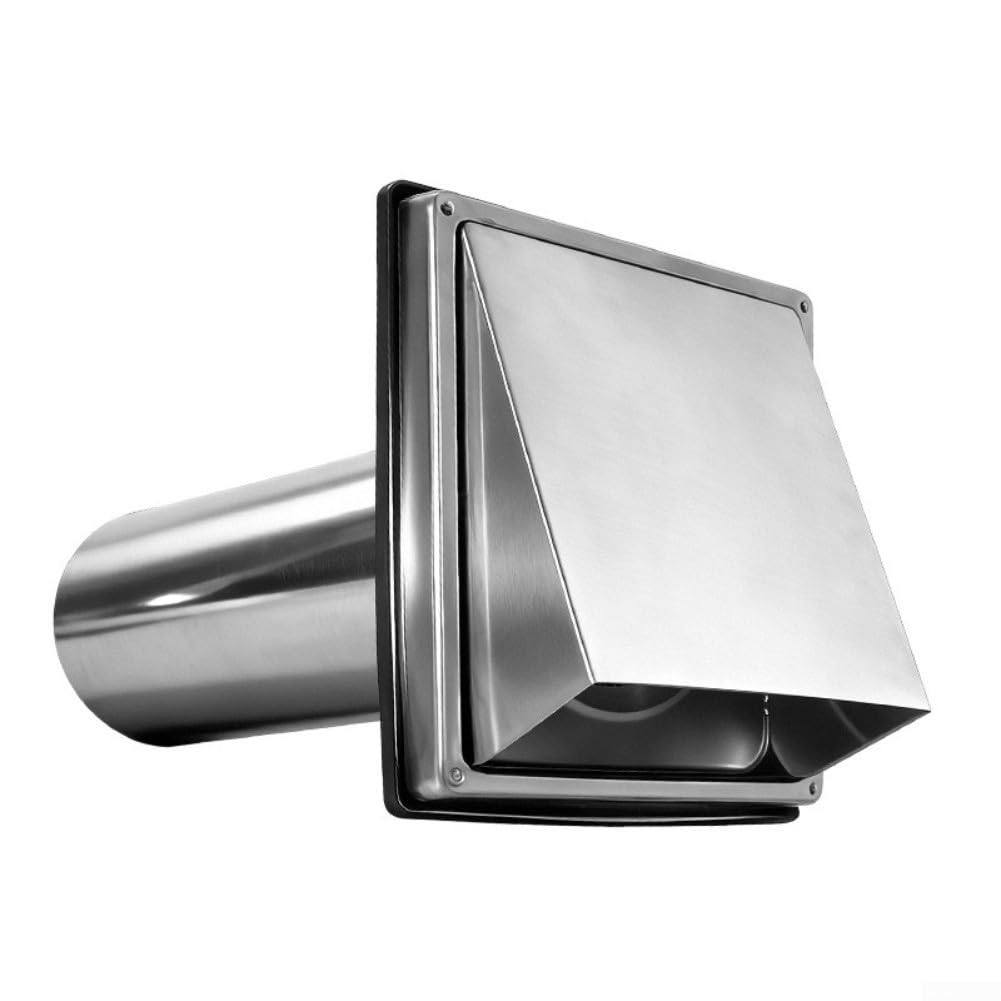Grille d'aération conique inox 10,2 cm extracteur mural extérieur coupe-vent