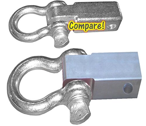 The Big One! MEGA Shackle Bracket (Steel) w/ 8-1/2 TON 1 inch MEGA Galvanized D-Shackle (Off-Road Recovery)