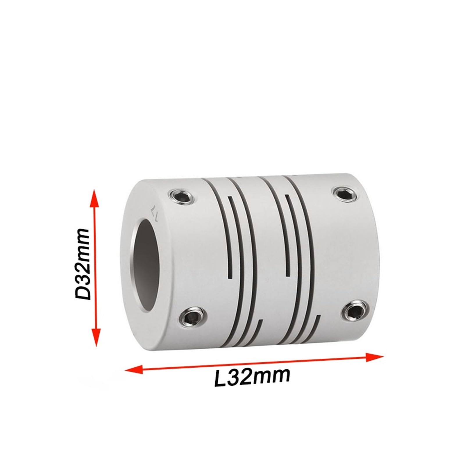 Accouplement parallèle à vis élastique D32L32 8/11/12/13/14/15 mm for imprimante 3D, 1 pièce(11x12.7)
