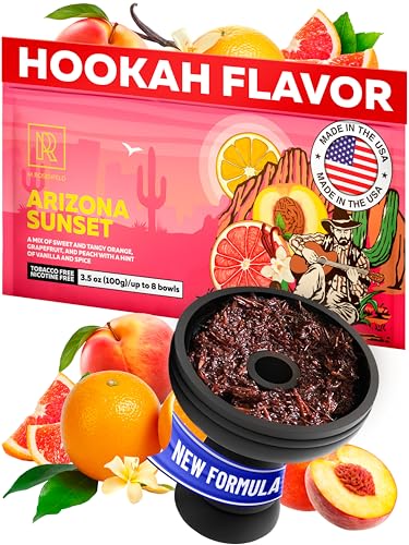 Hookah Flavors Arizona Sunset Herbal Shisha 3.5 oz - Made in USA Tobacco Free Shisha Hookah Flavors Nicotine Free - Real Organic Hookah Shisha - Molasses Hooka Sisha Flavors