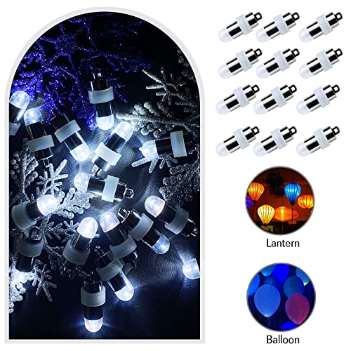 Image of Aogist Mini Paper Lantern Lights, Waterproof Balloon Lights Battery Powered Party Lights for Graduation Party Birthday Party Wedding Halloween Christmas Decoration (White, 24)