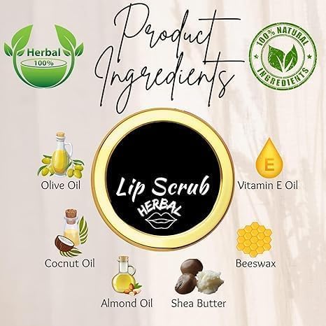 MI Lip Sugar Scrub Herbal Natural Essential Oils Exfoliating Balm Polish Scrubber for Men Women Smoked Dry Dark Chapped Lips to Lighten Pigmentation Dead Skin Tan Removal (10-gm) (Cow Ghee).