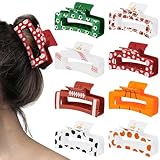 PANTIDE 8Pcs Sports Ball Hair Claw Clips for Women Girls - Football Basketball Soccer Baseball Rectangle Nonslip Hair Clips, Thin Thick Short Long Curly Hair Accessories, School Party Birthday Gift