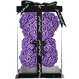 dunkel lila rosen bedeutung 💘🎁 Rosenbär Hochwertige Materialien - Wir glauben an Qualität vor Quantität. Um sicherzustellen, dass das Geschenk einzigartig und exquisit ist, verwenden wir nur hochwertige Materialien. Rosenbär, Rosenbär, Rosenbär Teddybär Jungtier Rose, Luxus Rose Teddybär, Rosenbär Teddybär, Geschenke für ihren Rosenbär mit Herz, Rose Teddybär mit Box