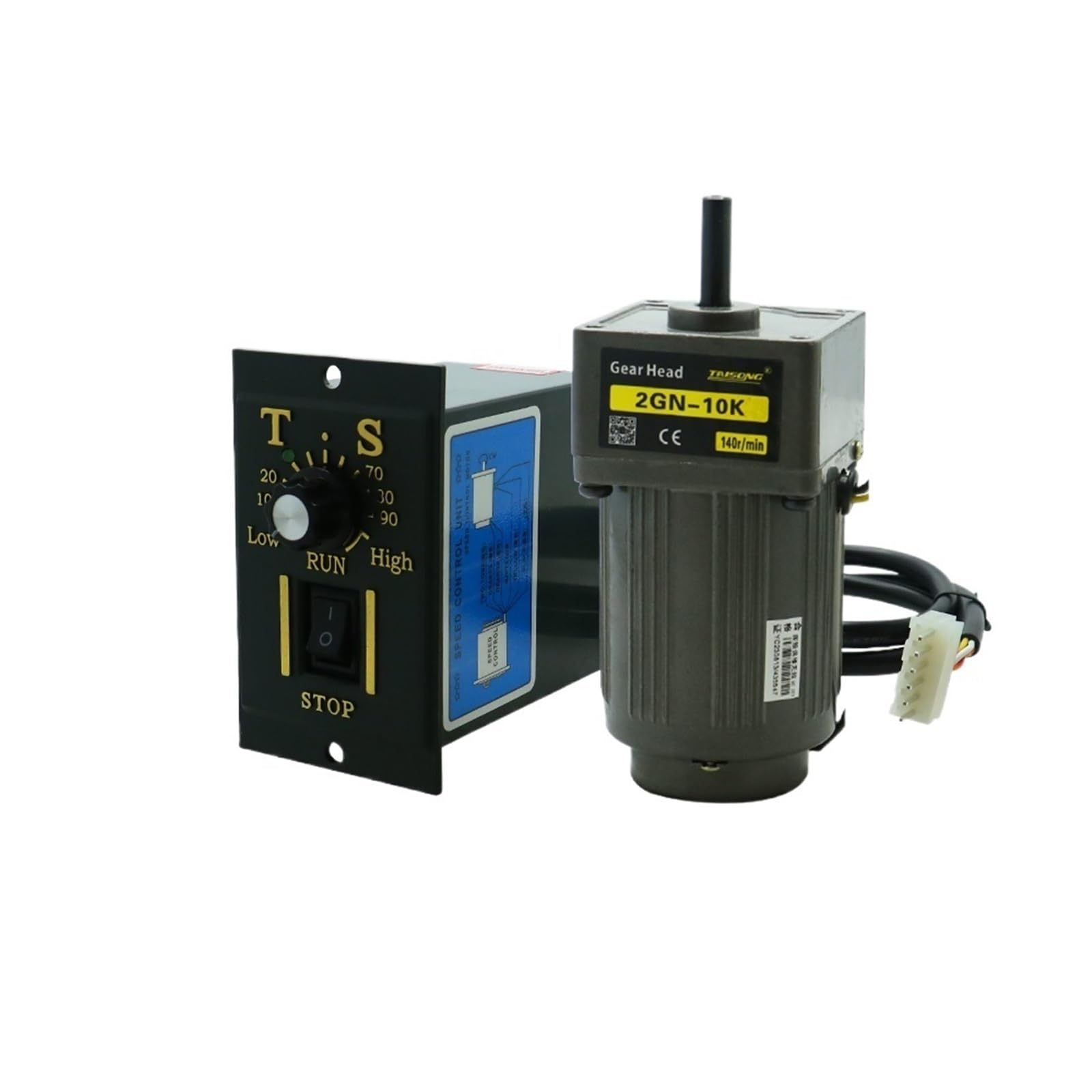 6 W Mikro-Wechselstrommotor, 220 V, 50/60 Hz, Asynchronmotor, Induktionsmotorwelle, 8 mm + Drehzahlregler, 1350 U/min, für Verpackungsmaschinen (0–70 U/min)