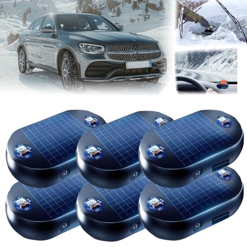 Valentines Day Gifts 6 Packs Car Interference Antifreeze Instrument,Solar AntiFreeze Electromagnetic Car Snow Removal Device,Portable Car Defroster,Fast and Efficient Ice Scrapers for Windshield