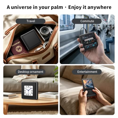 Image of Anbernic RG Rotate Retro Handheld Game Console , 3.5 Inch Swivel Screen Android Handheld Unisoc Tiger T618 2000mAh Battery 3+32GB Aluminum Alloy+ABS Plastic Polar NO Game Preloaded Black
