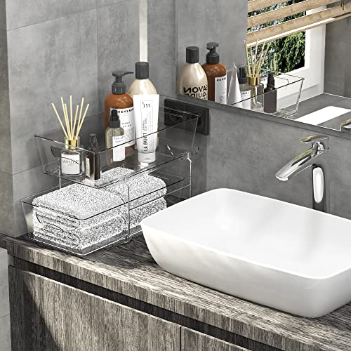 Simple Houseware 2 Tier Basket Drawer Cabinet Pull-Out Organizer, Clear by Simple Houseware - Image 5