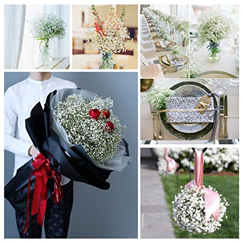 Omygarden White Artificial Gypsophila, Baby Breath Artificial Flowers Bulk, Home Office Wedding Decoration #TOP5