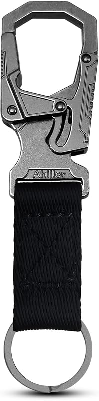 Ahiller Carabiner Clip Zinc Alloy Keychain | Heavy-Duty Metal Keychain, Unisex, Durable Carabiner, Adult Self-Locking Door Clip Keychain, Suitable for Car/House Keys