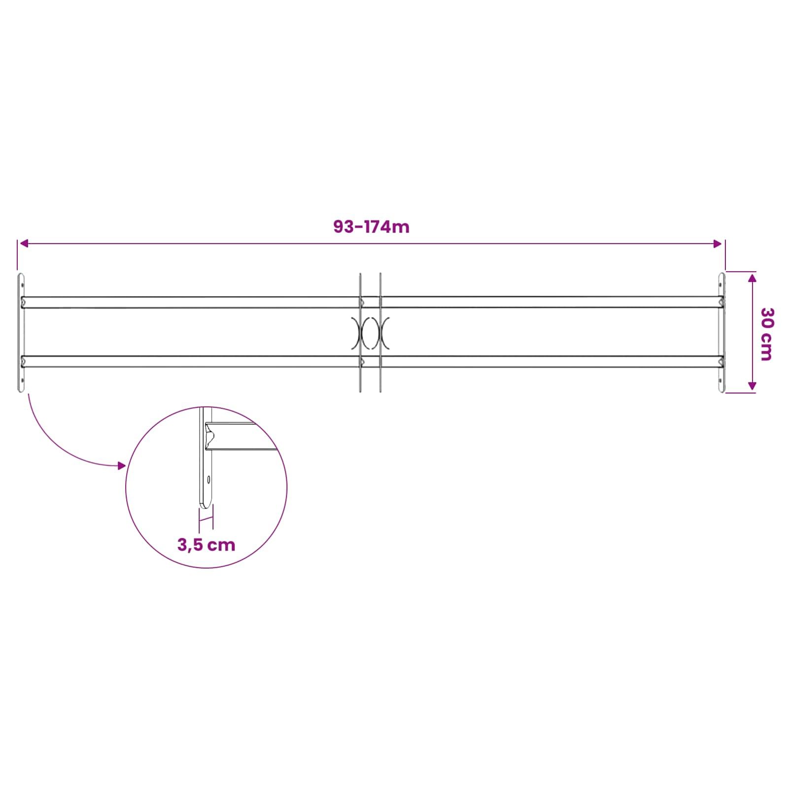 Gecheer Sicherheitsgitter für Fenster mit 2 Querstangen 3 Stück Verstellbare Fenstersicherung aus verzinktem Stahl Einbruchschutz für Zuhause Wohnung Keller Erdgeschoss 930-1740 mm