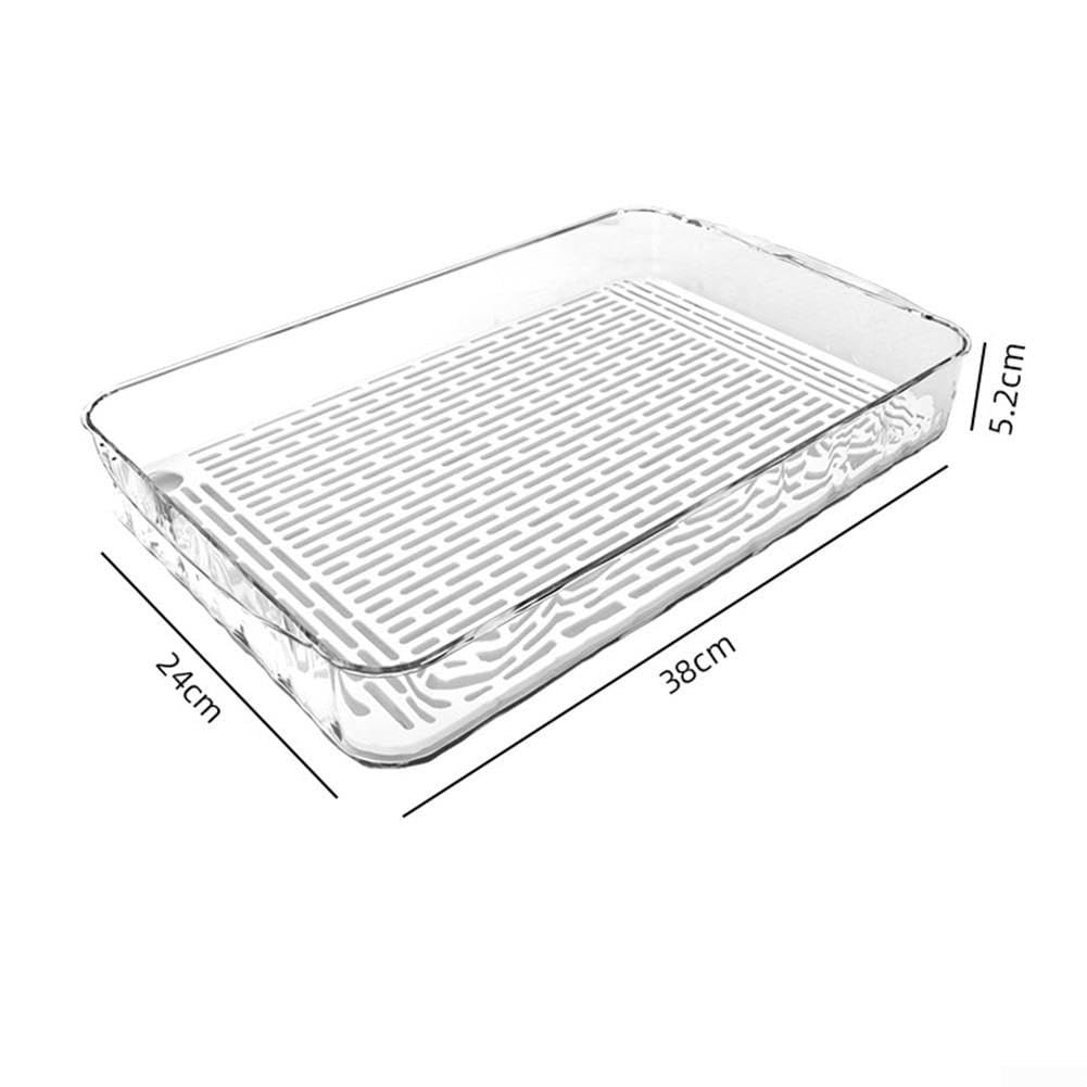Bandeja Multiusos Cocina PP 30x17.5cm Transparente(Transparent L)