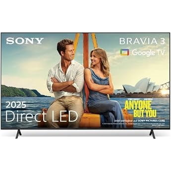 Sony BRAVIA 3 - Direct LED 65 Inch TV K65S32 X-Balanced Speaker Dolby Vision/Atmos IMAX Enhanced Google TV 2025 Google Cast Apple AirPlay 2 Eco Dashboard 2 Game Menu 2 Smart TV [Energy Class E]