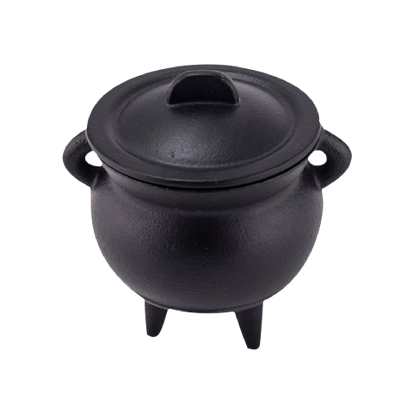 Brûleur de parfum en fonte noir avec couvercle chaudron Beaupretty