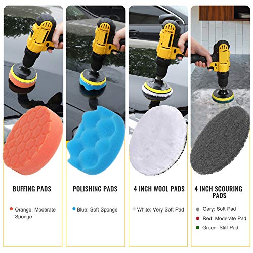 Hiware 26Piece Drill Brush Set for Cleaning Power Scrubber Brush Pad