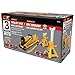 Performance Tool W1619 3 Ton Trolley Jack and Jack Stands: 6000 lb Capacity, 5.75-17.125-in Lift, 11.25-16.75-in Height Ratchet-Style Jack Stands, Swivel Casters and Steel Wheels, High-Viz Yellow