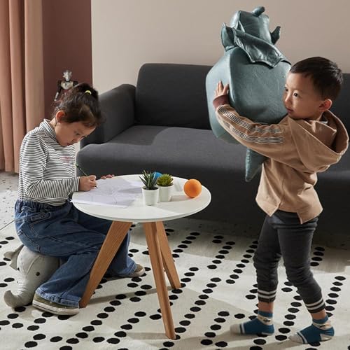 Tabouret à langer et pouf enfant hippopotame blanc à offrir