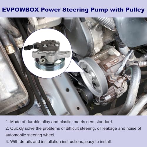 EVPOWBOX Power Steering Pump with Pulley 56110RN0A51 21-534 by EVPOWBOX - Used condition - Image 2