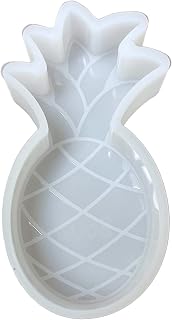 Pineapple Car Freshie Silicone Mold | 4.25 x 2 x 0.8” inches Fruit Summer Tropical Molds with Lines Leaves for Scented Aroma Beads Car Candle, Soap, Resin, Oven Safe Bake Up to 450 F