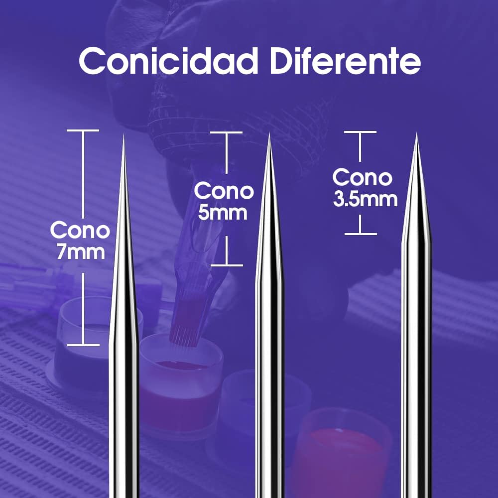 Mast Pro Agujas de Tatuaje,50 Piezas Tamaños Variados #12 1201RL 1203RL 1205RL 1207RL 1205RS 1207RS 1209RS 1207RM 1211RM 1209M, Set Desechable Round Liner Shader Magnum Para Todos Los Estilos