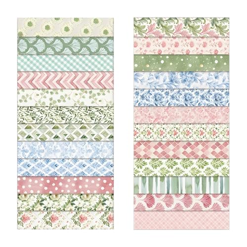 24 hojas de papel para scrapbooking con flores de decoración, papel decoupage doble cara colorido, papel para scrapbook boho, papel para manualidades colorido, papel de diseño con motivos para diario