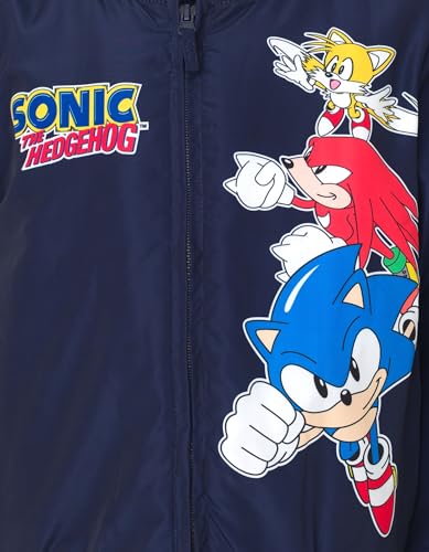 SEGA Sonic the Hedgehog Zip Up Varsity Bomber Jacket Little Kid to Big Kid Sizes (4-14-16)4