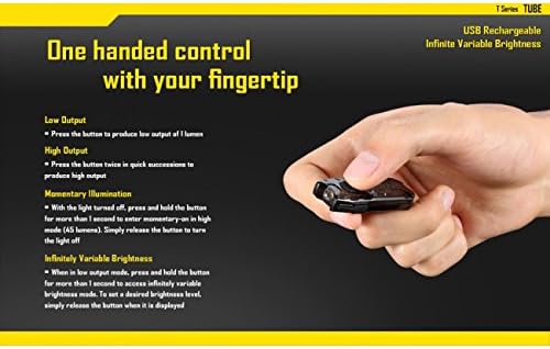 Nitecore Tube Tiny Keychain USB Rechargeable 45 lm LED Flashlight