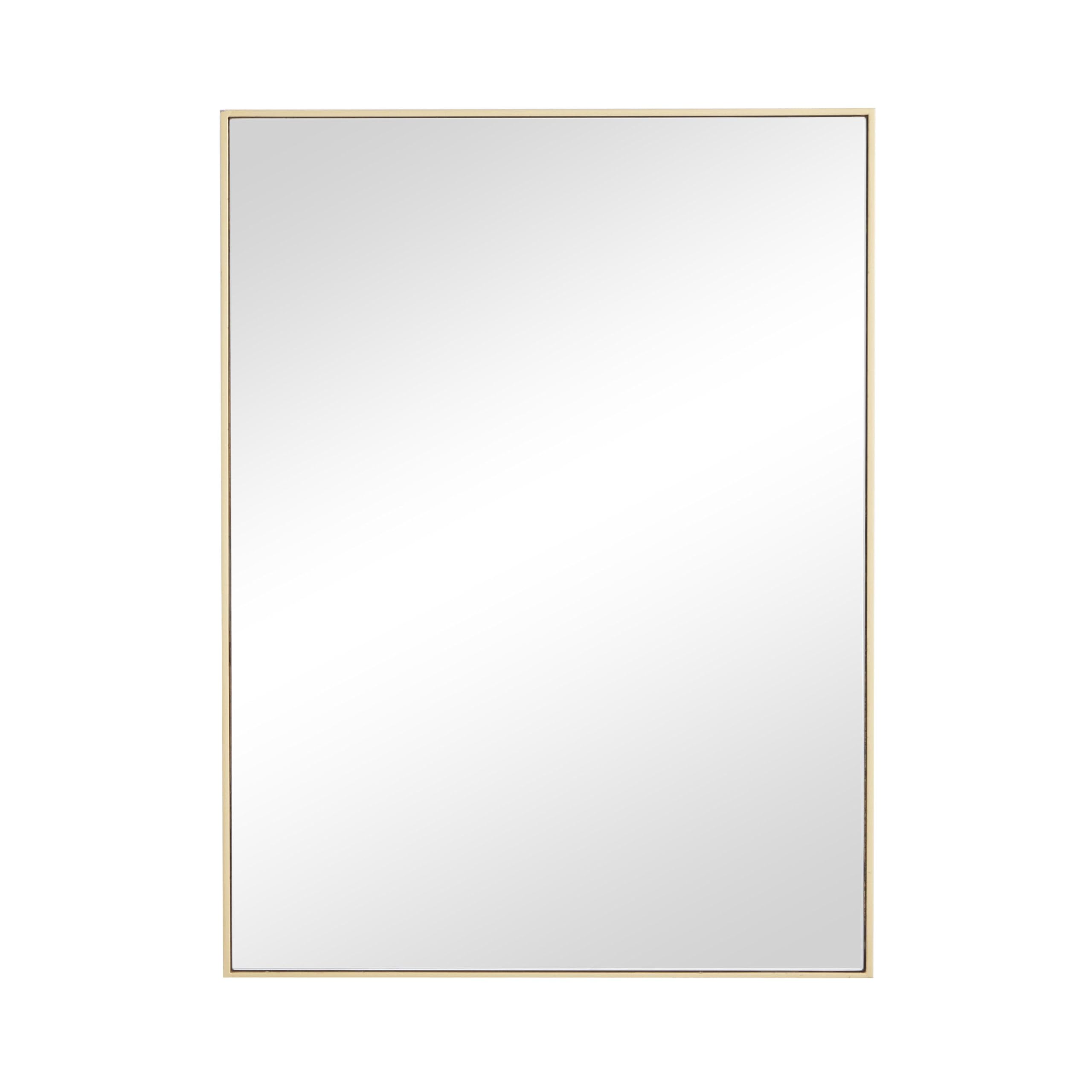 Miroir mural en bois miroir contemporain rectangulaire doré 61 cm