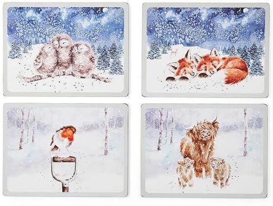 Wrendale Designs Winter Sky Christmas 30x40 centimetre Placemats Set of 4