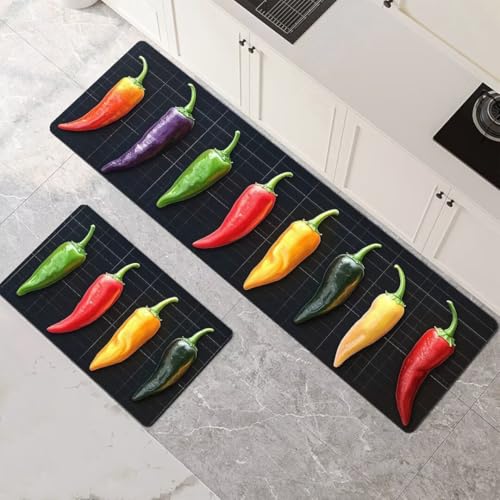 Alfombras de cocina Chilli 120x180 y 120x360 cm en pack de 2 piezas 2